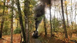 Black Smoke as Shay Steam Locomotive has Tubes Sanded