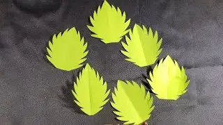 Green💚paper leaves☘️☘️/paper leaf🌿/Zoyakhan/paper craft/How to make paper leaf/DIY Leaf/paper craft