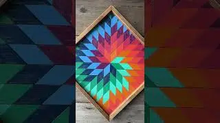 Barn Quilt. Star Barn Quilt. Spiral. Geometric Art. Rustic Wood Wall Art. #woodworking #walldecor