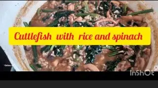 Cuttlefish with rice and spinach (Sopeis me rize kai spanaki)