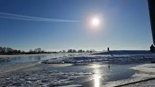 Tangermünde mit Elbe-Treibeis ❄️ bei -12 °C am 11. Januar 2026