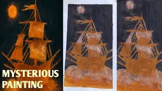 Mysterious Ghost Ship | Acrylic Painting Art