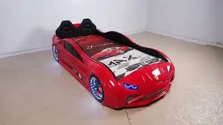 LAMBO RX Twin Race Car Bed with LED & Sound FX