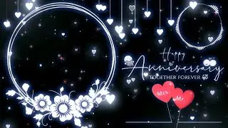 Happy Anniversary Black Screen Template Video | Template Video Background | Kinemaster&nbsp;Background