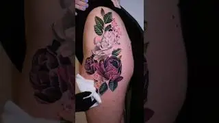Flower Tattoo On Leg 🎨💉. #tattoo #tattoos #watercolor #tattooartist #tattoodesign