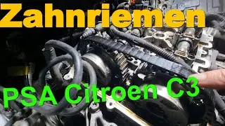 Zahnriemen in &Ouml;l Wechsel am Citroen C3 Pure Tech PSA Motoren