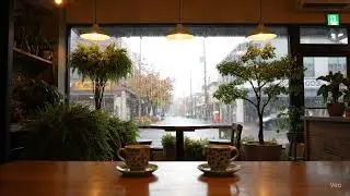 Cozy Plant Filled Caf&eacute; on a Rainy Day 🪴| Calm Coffee Shop Atmosphere