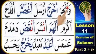 Sukoon in Arabic | How to read Sukoon in Arabic | Noorani Qaida lesson 11 Sukoon | Jazam in Arabic