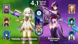C0 Nahida Hyperbloom & C0 Rational w Venti | Spiral Abyss 4.1 Floor 12 9 Stars | Genshin Impact 4.1