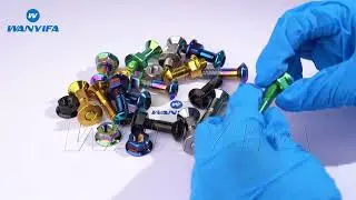Wanyifa Titanium Bolt M8x33mm Motorcycle Sprocket Rear Chain Disc Screw Nuts Set