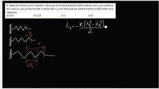 003 Problemă 9 Lucrul mecanic al forței elastice