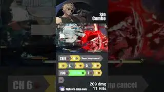 Sin 6H counter-hit corner conversion #ggst_si #sinkiske #guiltygear #ggst  #strive #fgc #combos