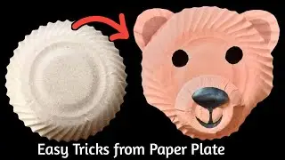 Bear Mask Craft. Paper Plate Mask. Animal Mask for Kids. Bear Costume. #paperCraft. #bearMask #ck