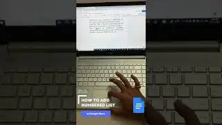 how to add numbered list in google docs?