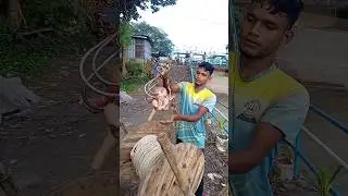 village boy fishing chicken bait Padma river #nature #fishing #shotrs
