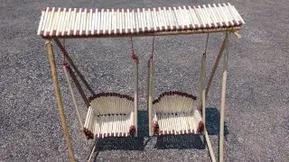 how to make miniature swing from matchstick jhula art and craft #matchstickjhula #miniatureswing