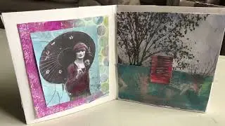 Mini Concertina collage book  demo