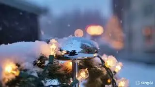 Cinematic Christmas Macro | Snowy Retro Pickup, Glowing Garlands & Soft Bokeh