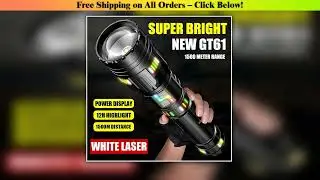 New upgrade GT61 High Power Led Flashlights Super Bright Spotlight Tactical flashlight Zoomable