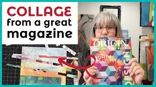 Collage from one magazine |&nbsp; Origin Magazine collage on aqua board