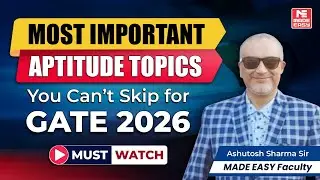 GATE 2026 Aptitude Must-Know Topics to Score High | Most Important Topics by Ashutosh Sharma Sir