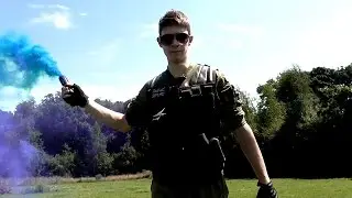 AIRSOFT SMOKE GRENADE! | Blue Wire Pull Smoke Grenade