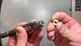 Microtech Kyroh Pen in titanium with Fisher Space cartridge and  tritium insert.