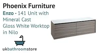 Phoenix - Furniture Enzo 141 Unit with Mineral Cast Gloss White Worktop Nilo - FU012