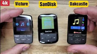 SanDisk Clip Sport Plus VS Oakcastle VS Victure MP100 MP3 Players Review