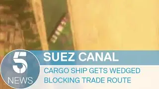 Cargo ship causes Suez Canal traffic jam | 5 News