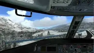 Wilco 737-300 Lufthansa - Windy Landing in Innsbruck [FSX]