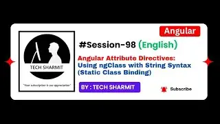 Using ngClass with String Syntax (Static Class Binding) | Angular Directives in English (Session-98)