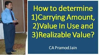 How to determine 1) Carrying Amount, 2) Value In Use and 3) Realizable Value? I CA Pramod Jain