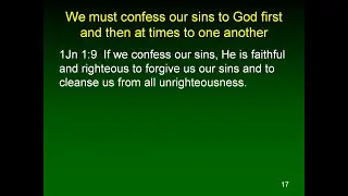 Confessing Our Sins