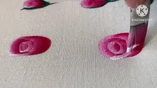 Rose buds free hand painting/ Day 10