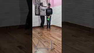 Place the cone in the box game challenge blindfolded  #familygames #familychallenge #funny