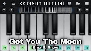 Get You The Moon - Kina ft. Sn&oslash;w | EASY Piano Tutorial