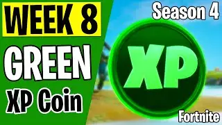WEEK 8 - ALL Green XP Coin Locations - Fortnite Season 4