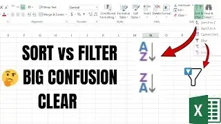How to use MS Excel Sort vs Filter option/Tool Tutorial | Difference Explained with Easy Examples