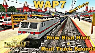 WAP7 || Real Horn And Track Sounds like MSTS || Indian Train Simulator