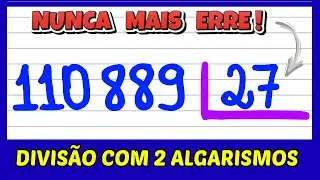 DIVISÃO COM 2 ALGARISMOS!! APRENDA COMO FAZER DIVISÃO! EXPLICAÇÃO PARA APRENDER MATEMÁTICA AGORA!