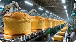 Production Process Of Modern ponge Cake| Factory Secrets That No One Tells You