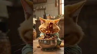 The FUNNIEST Cat Eating Ever Recorded! #cats #kittens #pets #shorts #catvideos #catlovers #funny