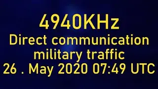[4940KHz; Baron-78] Direct communication traffic; 26. May 2020, 07:49UTC