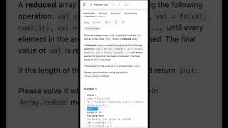 Leetcode Problem 2626. Array Reduce Transformation. Learn programming || Javascript|| day 15 of 69 D