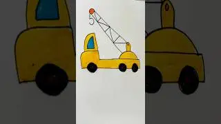 easy crane vehicle drawing #stepbystep
