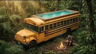 One Man Built a Luxury Secret Home With a Pool Inside an Abandoned Bus