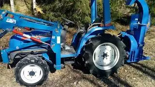 Kompakttraktor iseki tf21 and Wood chiper