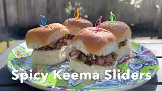 Spicy Keema (ground meat) Sliders are perfect for your next party, picnic, luncheon! Easy recipe!