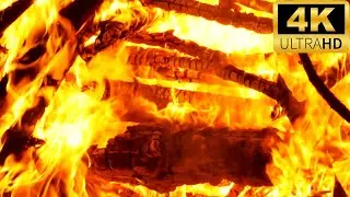 Serene Fireplace Sounds: Crackling Fire and Glow for Sleep and Tranquility (Fireplace 4K)